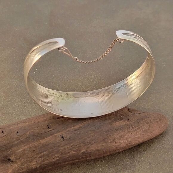 Vintage Sterling & 18k Yellow Gold Peruvian Inca Cuff Bracelet - Picture 4 of 10